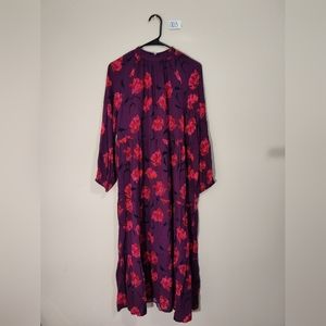 Long sleeve high neck floral dress